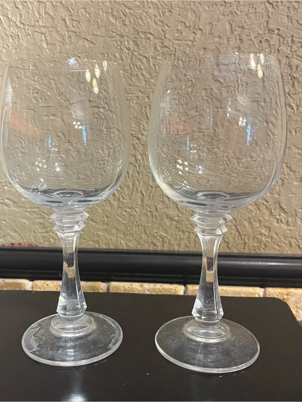 Set of (2) Vintage Wine Glasses